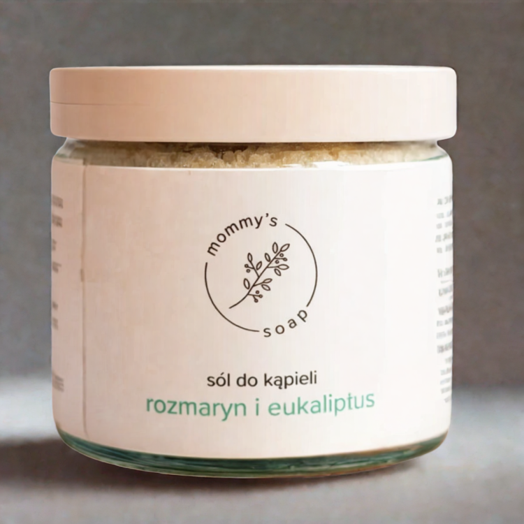 Sól do kąpieli rozmaryn i eukaliptus Mommys Soap
