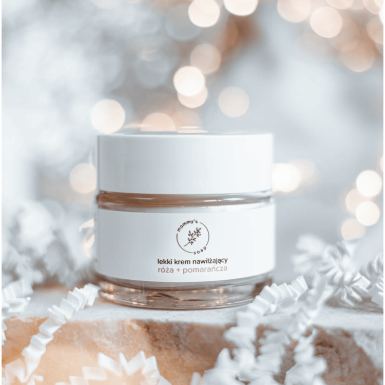 Lekki krem nawilżający róża i pomarańcza Mommys Soap